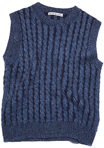 아크네 스튜디오 FW21 케이블 니트 울 민소매 스웨터 베스트 남성 블루 B60199-AUZ Order 아크네 스튜디오 FW21 케이블 니트 울 민소매 스웨터 베스트 남성 블루 B60199-AUZ