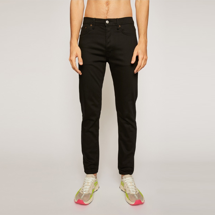 Lookbook アックネ スタジオ FW21 クリーンフィット ブラック スリムテーパード デニムジーンズ リバー B00175-AJB