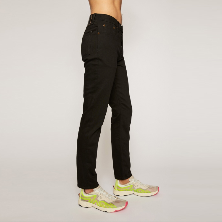 Purchase アックネ スタジオ FW21 クリーンフィット ブラック スリムテーパード デニムジーンズ リバー B00175-AJB