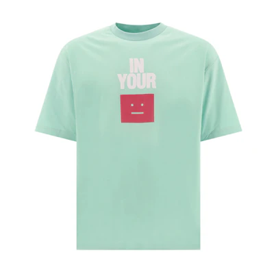 Acne Studios FW21 Crewneck Printed Cotton T-Shirt Green CL0122-CKM