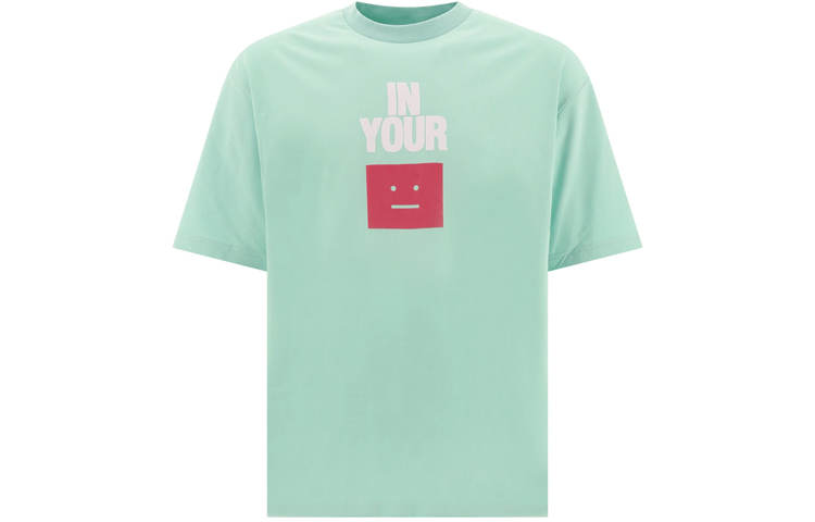 Order Acne Studios 秋冬21绿色印花纯棉圆领T恤 CL0122-CKM