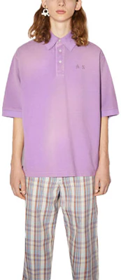 아크네 스튜디오 FW21 크로스 스티치 로고 자수 퍼플 폴로 셔츠 BL0271-BRG Buy 아크네 스튜디오 FW21 크로스 스티치 로고 자수 퍼플 폴로 셔츠 BL0271-BRG