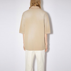 アクネ ストゥディオズ FW21 ダークブラウン メンズ ダメージ加工ポロシャツ BL0271-ADV Purchase アクネ ストゥディオズ FW21 ダークブラウン メンズ ダメージ加工ポロシャツ BL0271-ADV