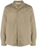 Order Acne Studios FW21 刺绣LOGO纯色衬衫棕色 BB0343-ADY
