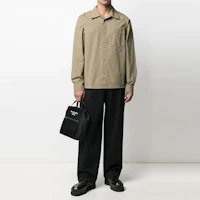 Lookbook Acne Studios FW21 刺绣LOGO纯色衬衫棕色 BB0343-ADY