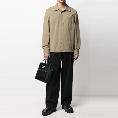 Acne Studios FW21 Embroidered Logo Plain Shirt Brown - . BB0343-ADY Lookbook Acne Studios FW21 Embroidered Logo Plain Shirt Brown - . BB0343-ADY