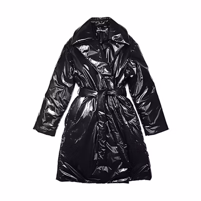 Acne Studios FW21 Glossy Waterproof Relaxed Face Coat Unisex Black C90073-900