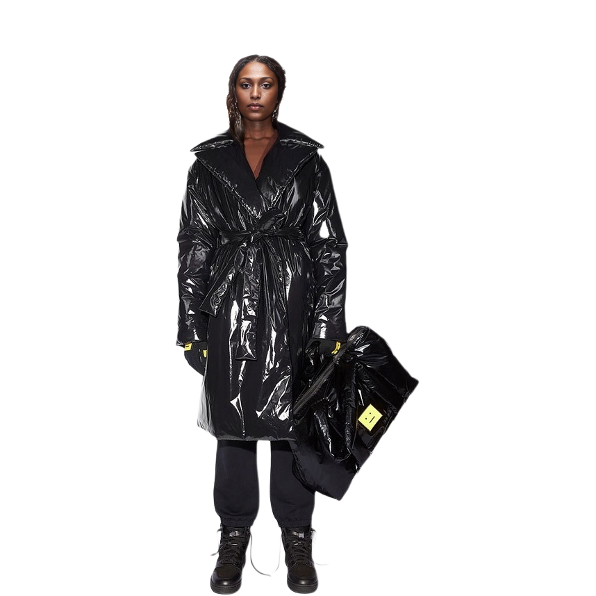 Lookbook Acne Studios FW21 Glossy Waterproof Relaxed Face Coat Unisex Black C90073-900