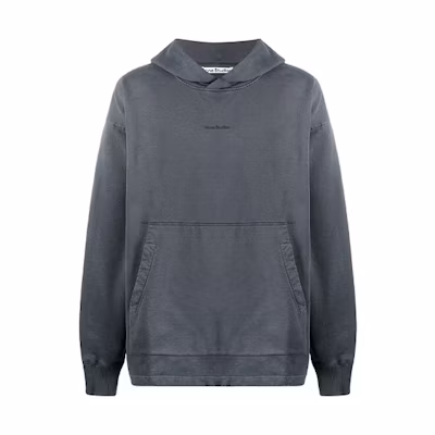 Acne Studios FW21 Logo Kangaroo Pocket Hoodie Grey BI0079-BHR