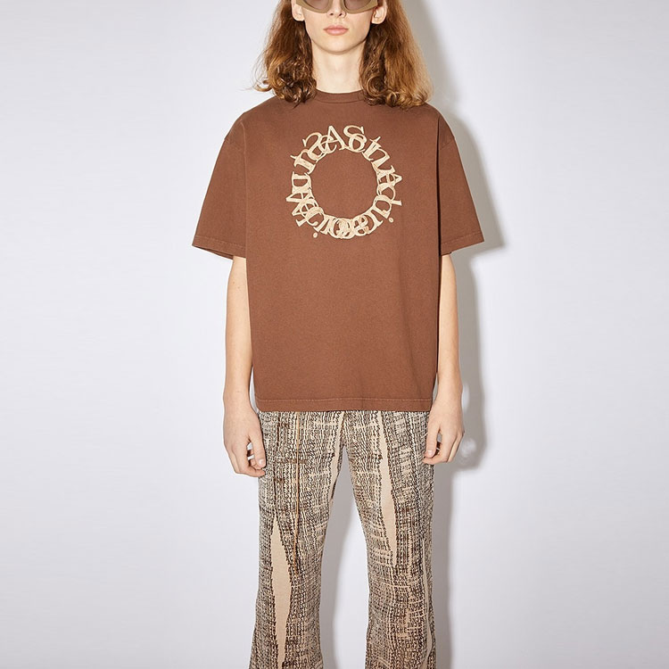 Lookbook Acne Studios FW21 Loose Fit Cotton T-Shirt Brown Men’s Tee BL0287-ADN