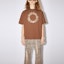 Lookbook Camiseta Acne Studios FW21 Holgada de Algodón Marrón para Hombre. BL0287-ADN