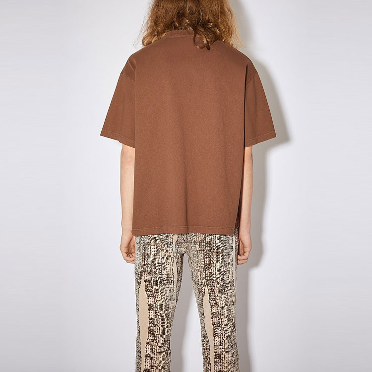 Shop Acne Studios FW21 Loose Fit Cotton T-Shirt Brown Men’s Tee BL0287-ADN