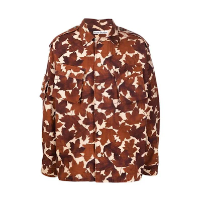 Acne Studios FW21 Maple Leaf Print Casual Jacket Red B90547-BUT