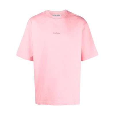 Acne Studios FW21 Pink Logo Print Short Sleeve T-Shirt BL0278-PINK