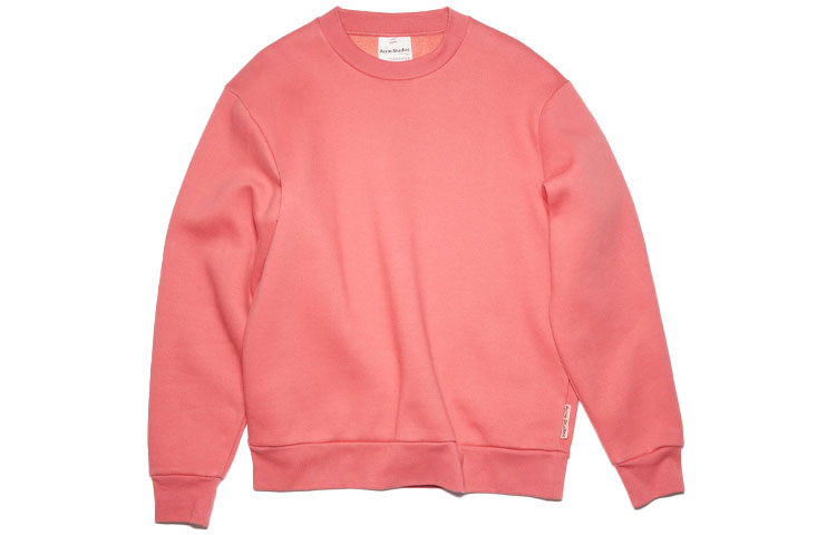 Acne Studios FW21 Pink Plain Crewneck Sweatshirt Casual Wear BI0142-ACU