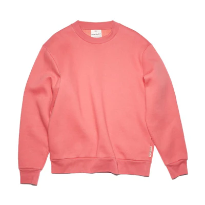 Acne Studios FW21 Pink Plain Crewneck Sweatshirt Casual Wear BI0142-ACU
