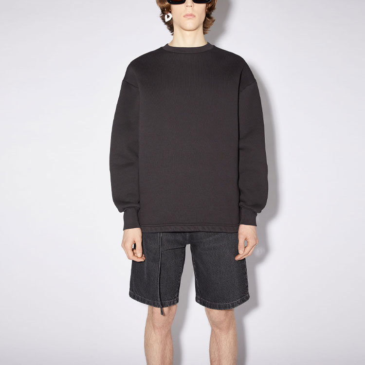 Lookbook Acne Studios FW21 Plain Logo Crewneck Long Sleeve Sweatshirt Grey Brown BI0130-900
