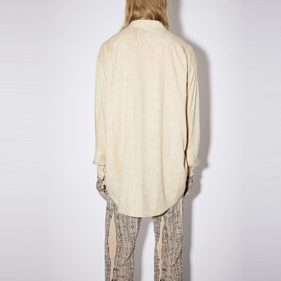 Acne Studios FW21 Relaxed Fit Long Sleeve Shirt Beige Men’s Casual Wear. BB0384-AEA Purchase Acne Studios FW21 Relaxed Fit Long Sleeve Shirt Beige Men’s Casual Wear. BB0384-AEA