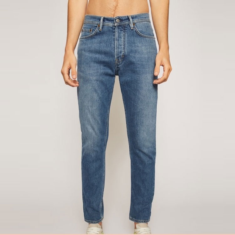 Lookbook Acne Studios 男士 FW21 中腰修身锥形蓝色牛仔裤. B00174-863