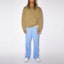 Shop Acne Studios 2021秋冬笑脸男女同款卡其色圆领卫衣. CI0088-ADU