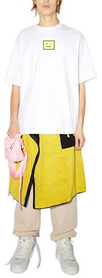 Acne Studios 2021秋冬笑脸中性白色T恤。 CL0101-183 Buy Acne Studios 2021秋冬笑脸中性白色T恤。 CL0101-183