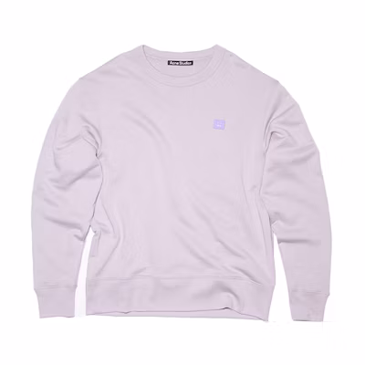 Acne Studios FW21 Smiley Logo Crewneck Sweatshirt Unisex Light Purple. CI0089-ADK