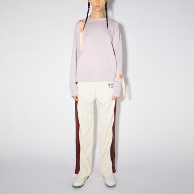 Acne Studios FW21 Smiley Logo Crewneck Sweatshirt Unisex Ungu Muda. CI0089-ADK Shop Acne Studios FW21 Smiley Logo Crewneck Sweatshirt Unisex Ungu Muda. CI0089-ADK