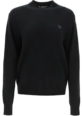 Acne Studios FW21 Smiley Wool Crewneck Sweater Unisex Black. C60042-900 Order Acne Studios FW21 Smiley Wool Crewneck Sweater Unisex Black. C60042-900
