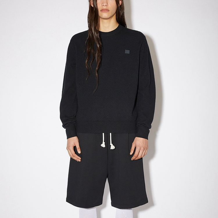 Acne Studios FW21 Smiley Wool Crewneck Sweater Unisex Black. C60042-900 圖 3