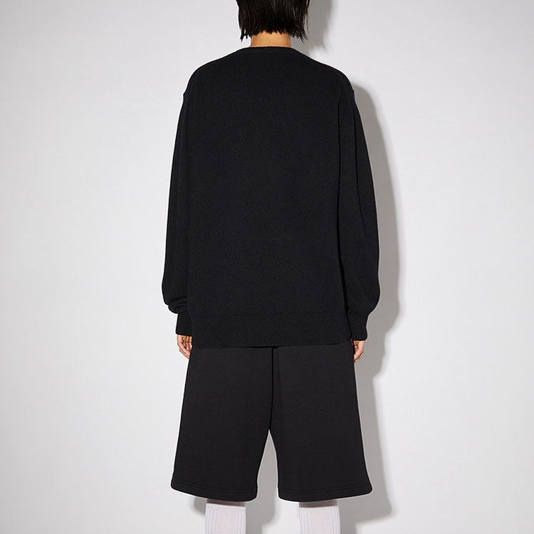 Acne Studios FW21 Smiley Wool Crewneck Sweater Unisex Black. C60042-900 圖 4