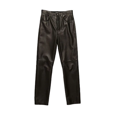 Acne Studios FW21 Solid Black Mid-Rise Straight-Leg Casual Pants BK0253-900