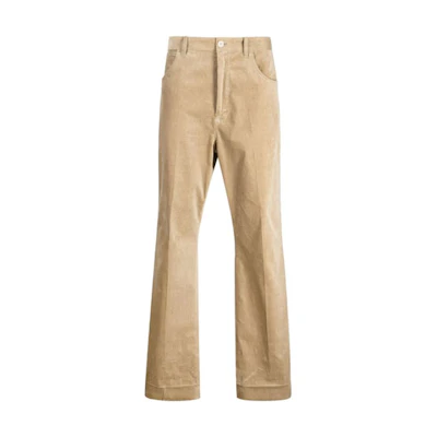 Acne Studios FW21 Solid Color Flared Casual Pants Khaki BK0402