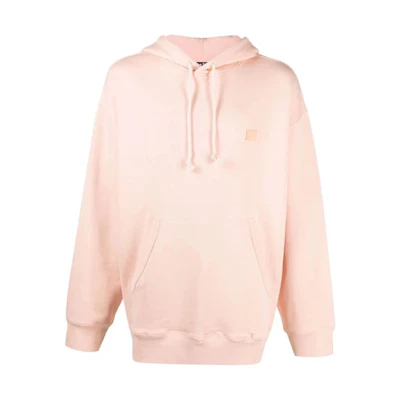 Acne Studios FW21 Unisex Face Logo Pink Cotton Hoodie Sweatshirt CI0079-AD5