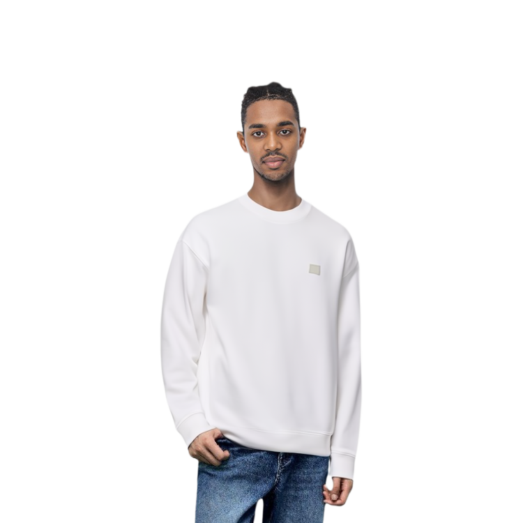 Details for Acne Studios FW21 White Cotton Crewneck Long Sleeve Casual T-Shirt. CI0010CO-183
