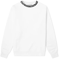 Acne Studios FW21 White Pullover Sweatshirt with Logo. BI0078-183 Acne Studios FW21 White Pullover Sweatshirt with Logo. BI0078-183