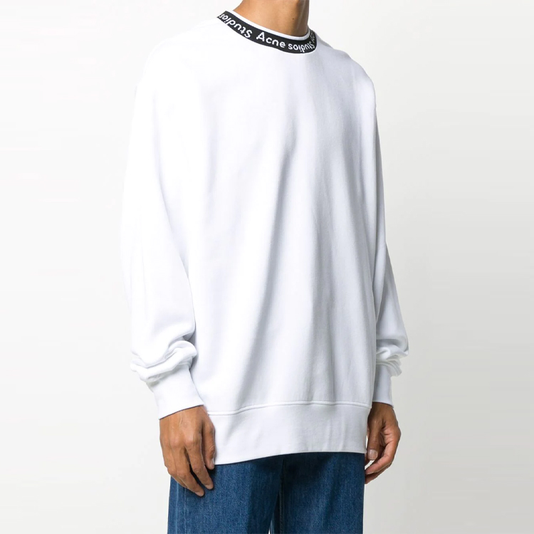 Purchase Acne Studios FW21 白色标志款圆领卫衣. BI0078-183