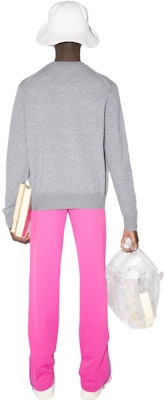 アクネ ストゥディオズ FW21 ウール セーター グレー - フェイスエモジ クルーネックニット. C60042-990 Details for アクネ ストゥディオズ FW21 ウール セーター グレー - フェイスエモジ クルーネックニット. C60042-990