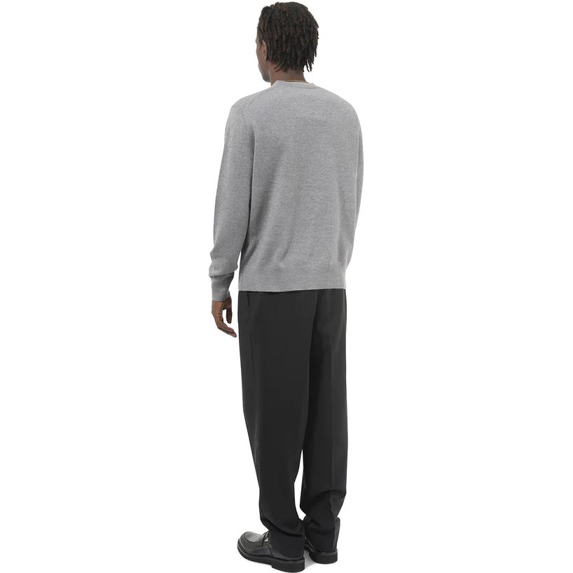 Sizing アクネ ストゥディオズ FW21 ウール セーター グレー - フェイスエモジ クルーネックニット. C60042-990