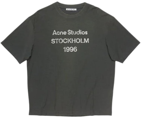 Acne Studios FW22 1996 Logo Print Crewneck T-Shirt Unisex Faded Black. CL0196-BM0 Buy Acne Studios FW22 1996 Logo Print Crewneck T-Shirt Unisex Faded Black. CL0196-BM0