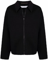 Acne Studios FW22 Black Solid Zip-Up Collar Casual Jacket. B90629-900 Acne Studios FW22 Black Solid Zip-Up Collar Casual Jacket. B90629-900