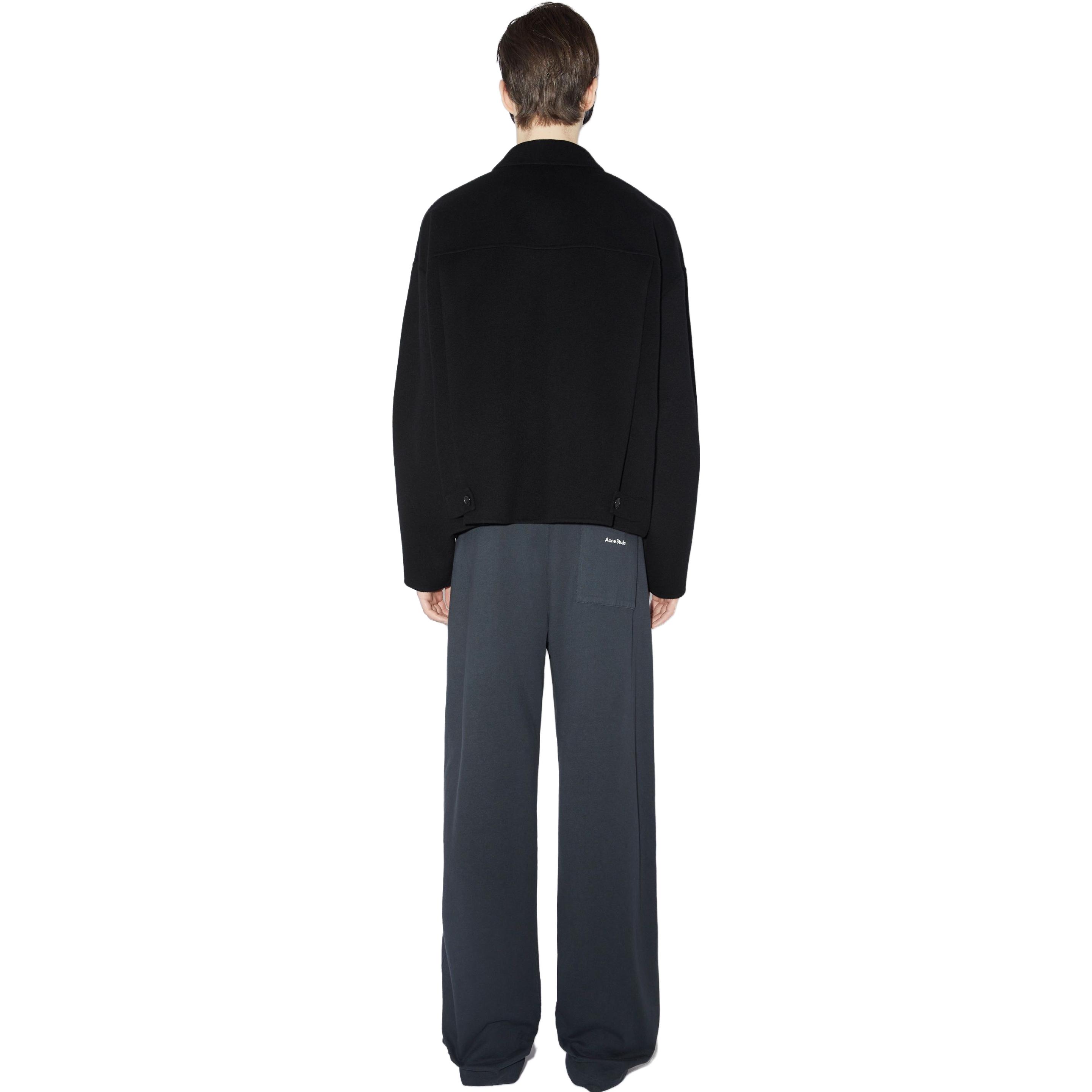 Purchase Acne Studios FW22 Jaket Kasual Hitam Solid Zip-Up Collar. B90629-900