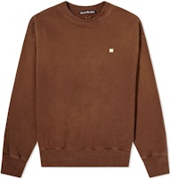 Acne Studios FW22 Crewneck Pullover Long Sleeve Sweatshirt Coffee Brown. CI0112-ADP Acne Studios FW22 Crewneck Pullover Long Sleeve Sweatshirt Coffee Brown. CI0112-ADP