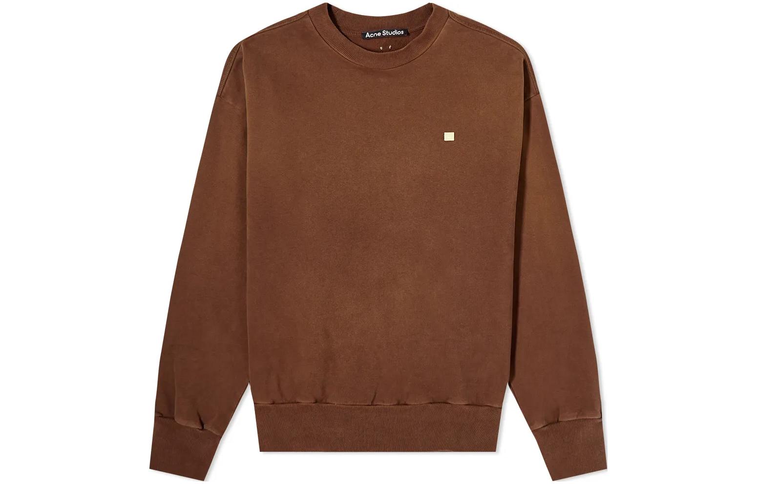 Order Sudadera Acne Studios FW22 Cuello Redondo Manga Larga Marrón Café. CI0112-ADP