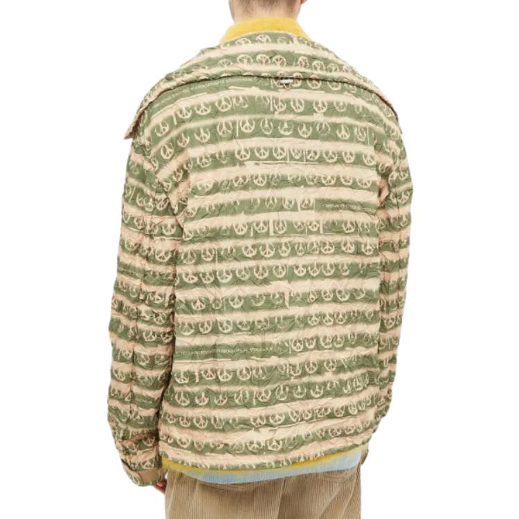 Shop Chaqueta con Estampado Multicolor y Cuello Alto Acne Studios FW22 Cremallera completa B90605-CTR