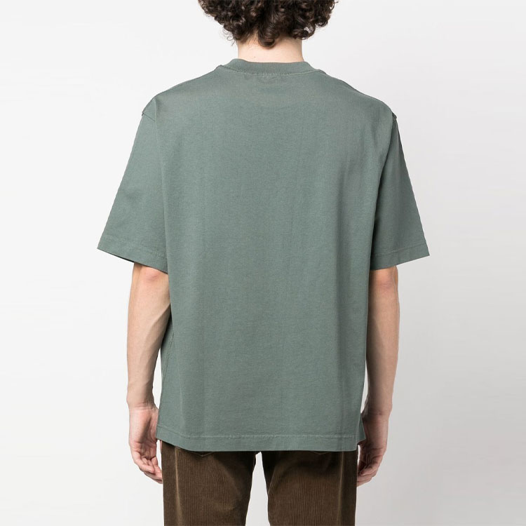 Acne Studios FW22  Green Solid Color Letter Print Crewneck T-Shirt. BL0278-CA3 圖 4