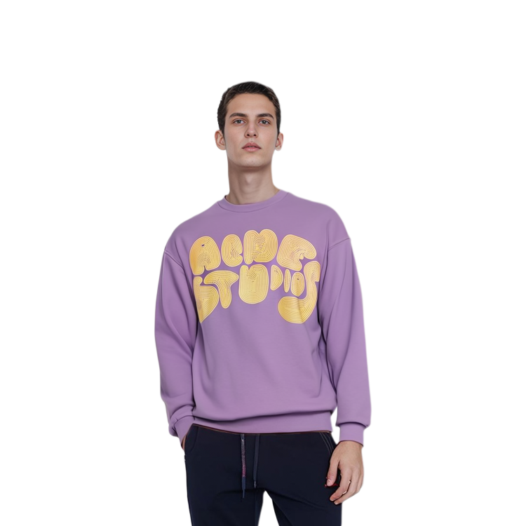 Shop Acne Studios 紫色刺绣标志卫衣 FW22款。 BI0172-ADI