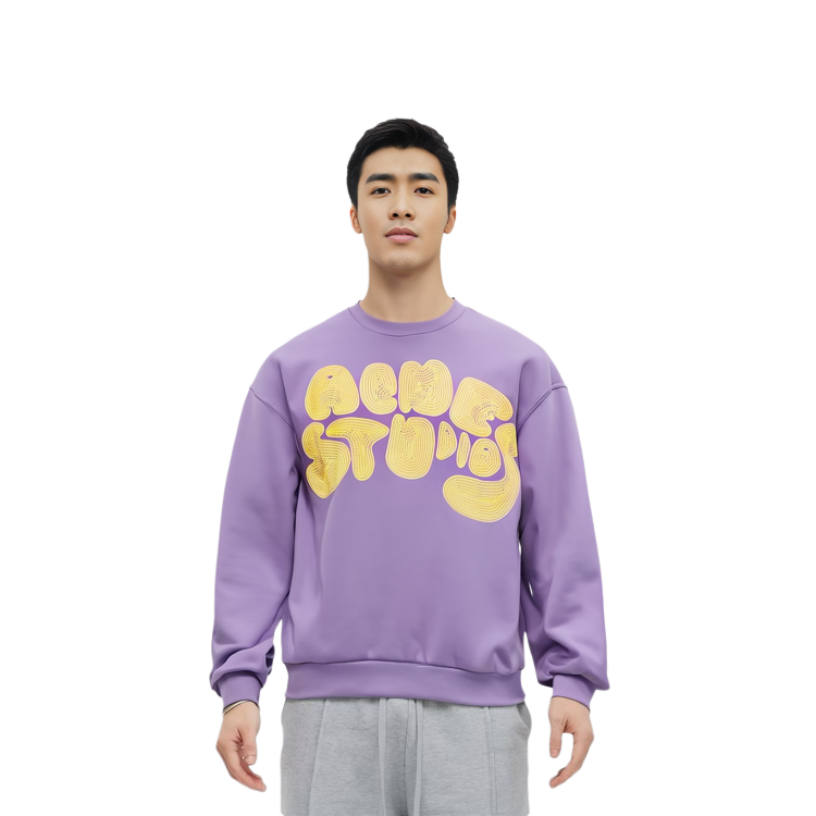 Purchase Acne Studios 紫色刺绣标志卫衣 FW22款。 BI0172-ADI