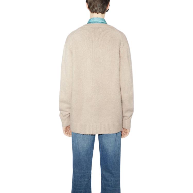 Lookbook Acne Studios FW22 素色V領單排扣毛衣 淺米色 B60222-CP9