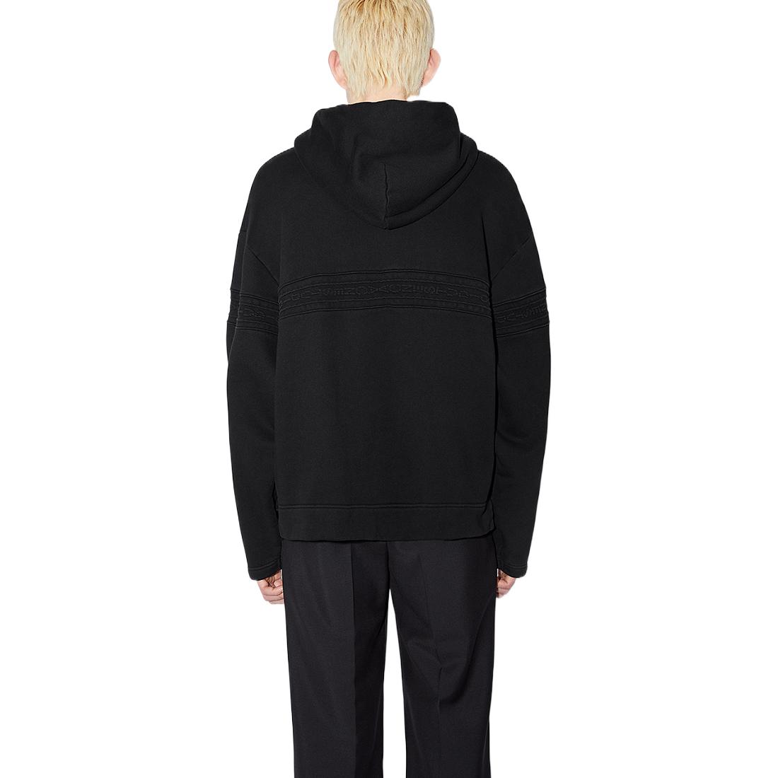 Shop Acne Studios FW22 Black  Fleece Logo Embossed Long Sleeve Sweatshirt BI0173-900
