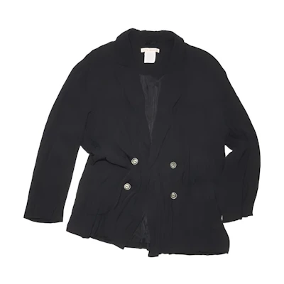 Acne Studios FW22 Black Satin Double-Breasted Blazer Jacket Unisex C90129-900